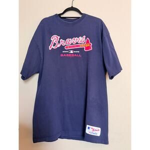 Majestic Atlanta Braves MLB Authentic Collection T-Shirt Blue Baseball Men’s XL